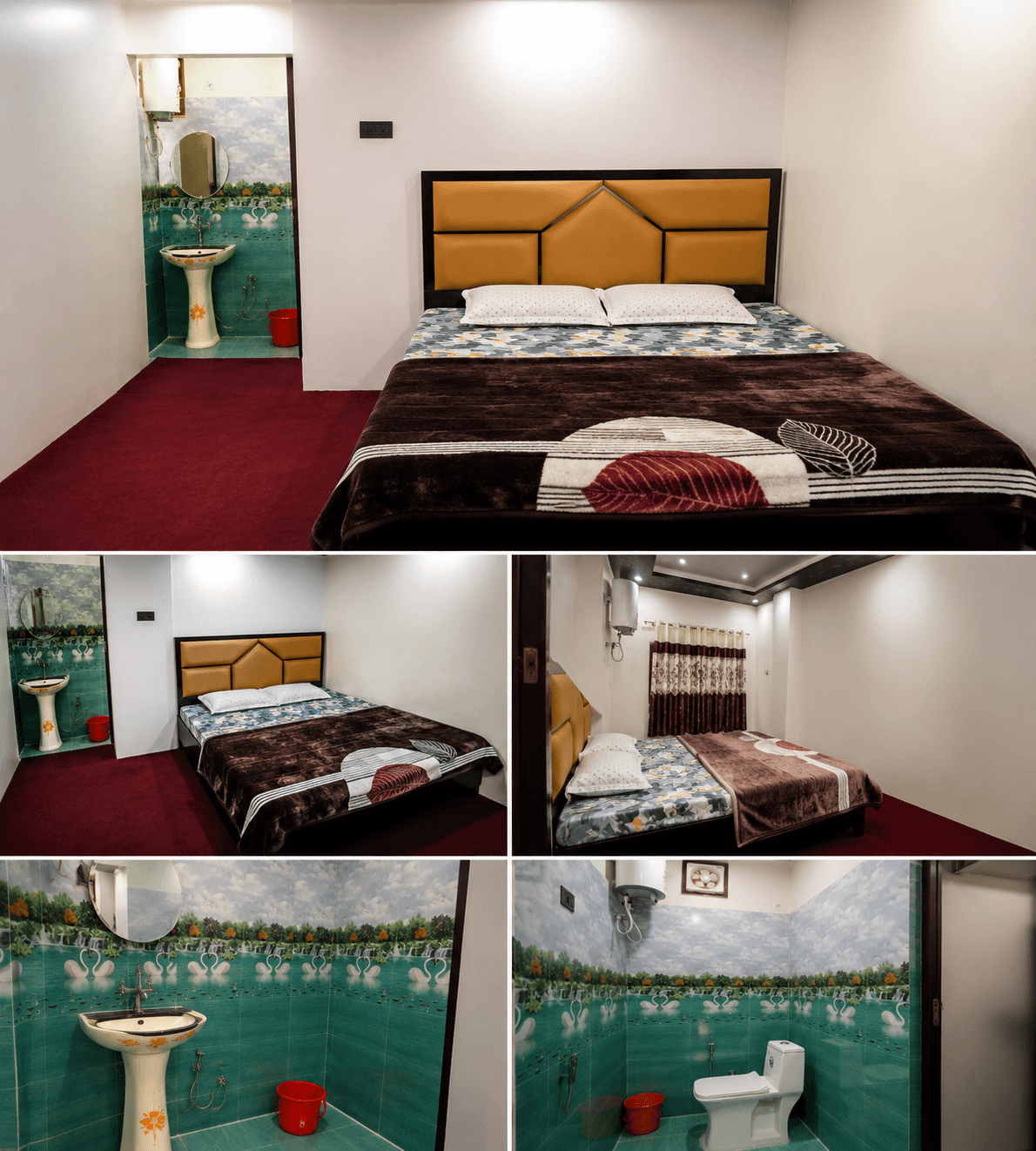 Deluxe Room double bed at Himgiri Home Stay
